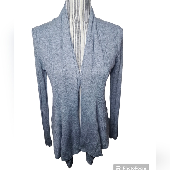 Verve Ami Sweaters - Verve ami women's gray open front long sleeve cardigan size S